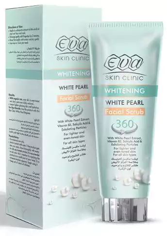 مقشر سكين كلينك باللؤلؤ الابيض للتفتيح من إيفا 100 مل