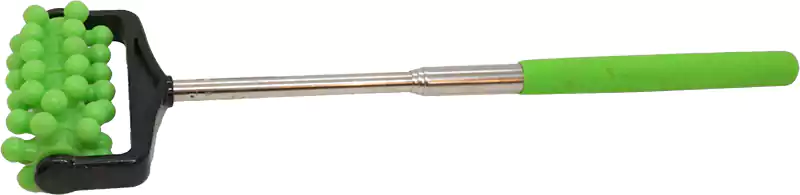 Retractable Back Scrubber, Silicone Body Scrubber, Green