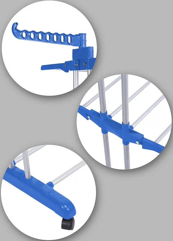 منشر غسيل بلاستيك من ام تي - ازرق