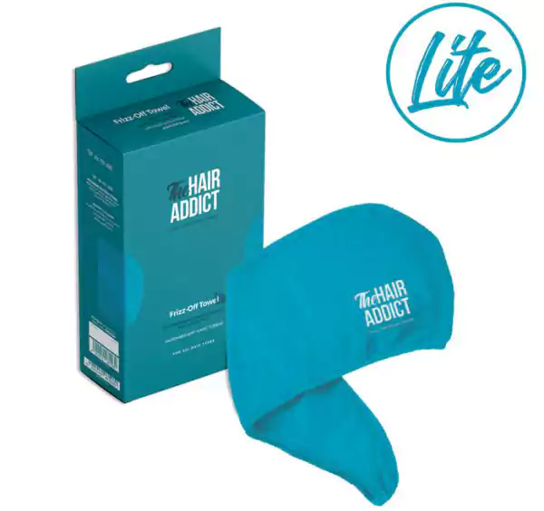 منشفة مايكروفايبر لتجفيف الشعر من هير أديكت، فوطة سريعة التجفيف للنساء، فيروزي