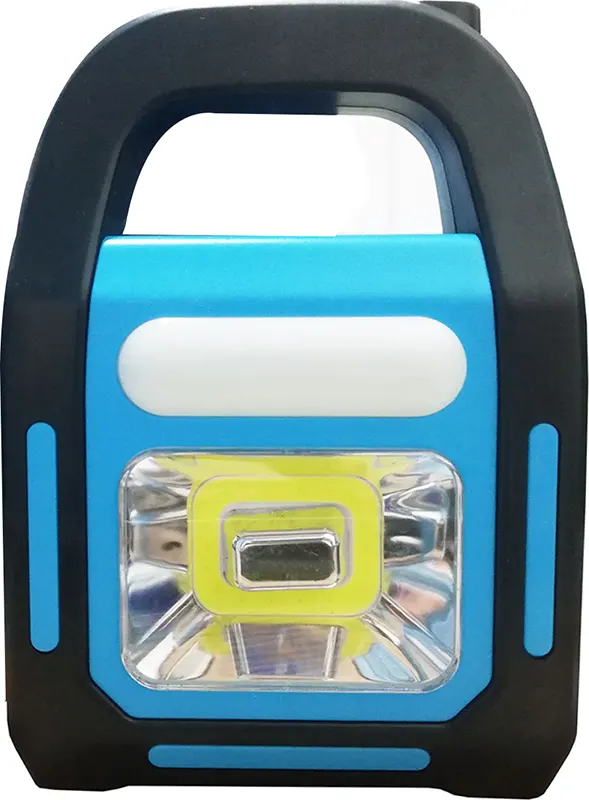 Handheld flashlight, LED, White Light, Solar Powered, Black, HB-9707B