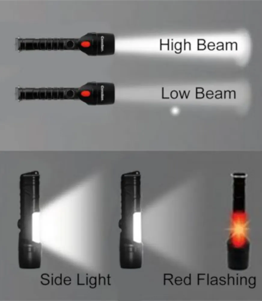 Handheld flashlight, LED, White Light, Black, T13