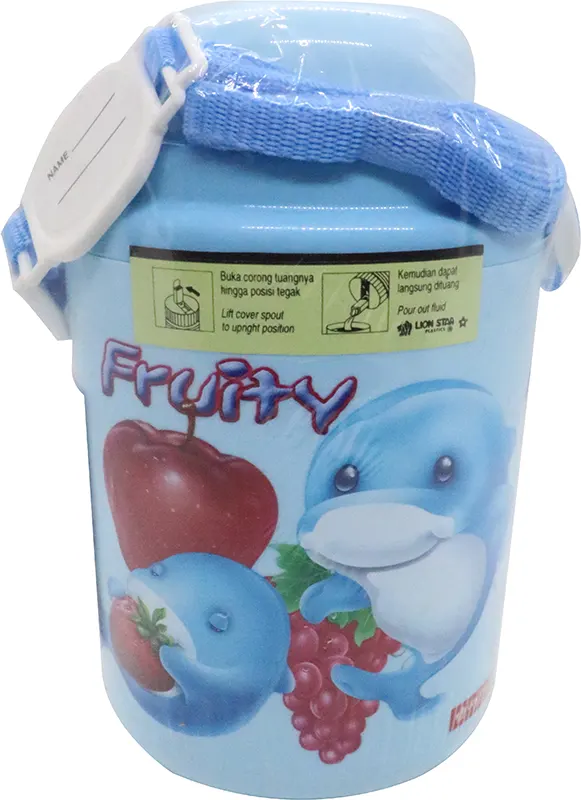 Children's water bottle in round shape, 500 ml, random color choice - HU20