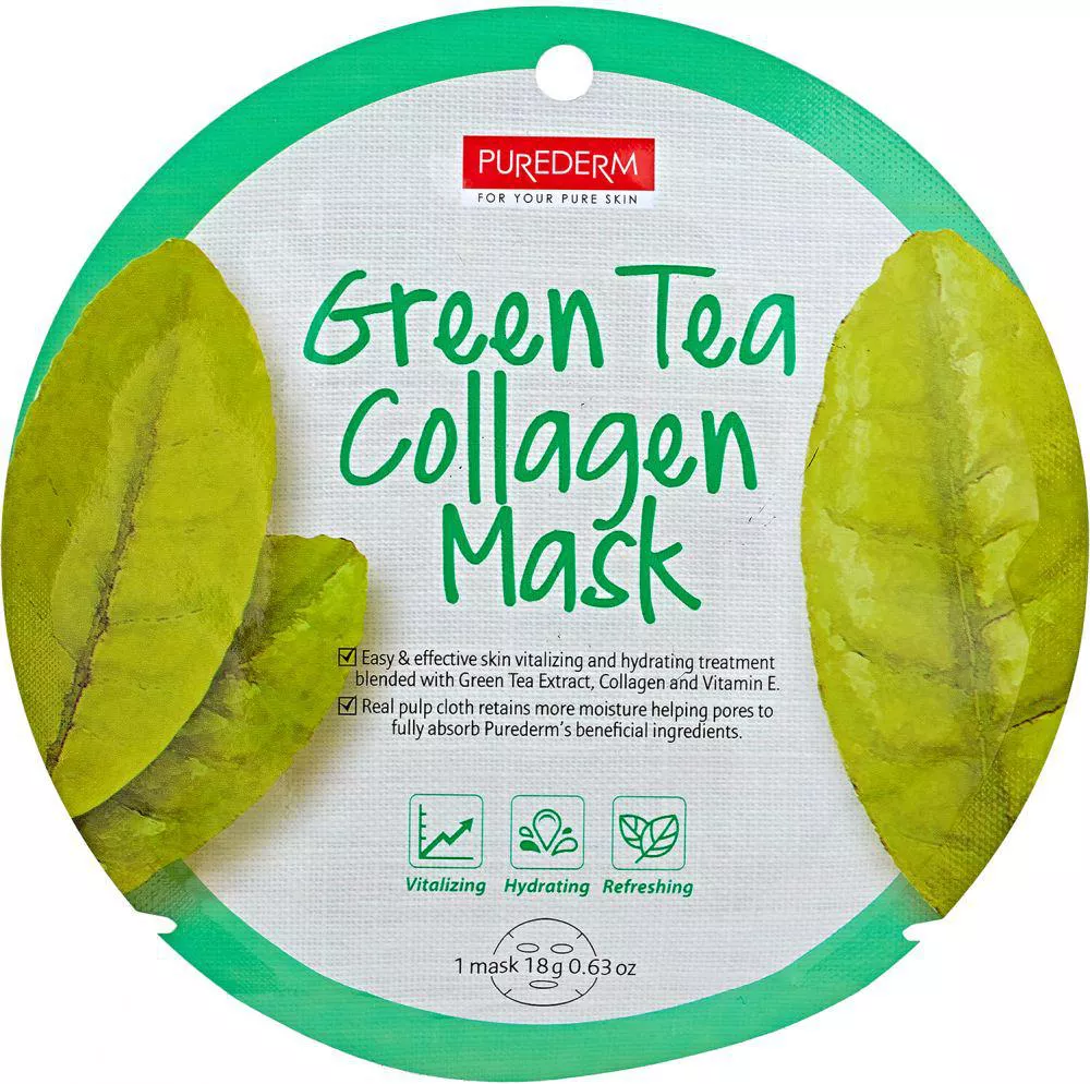 PUREDERM GREEN TEA COLLAGEN MASK