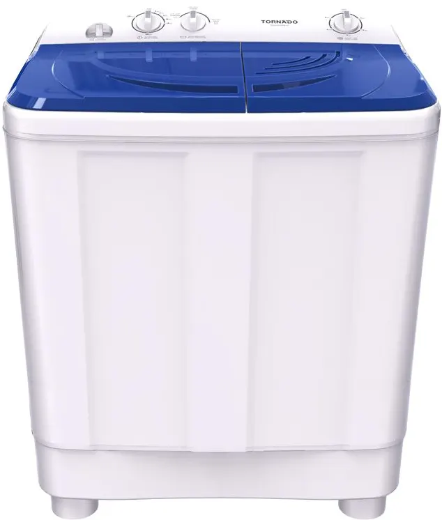 غسالة ملابس نصف أوتوماتيك تورنيدو، 12 كجم، 1200 لفة، أبيض × أزرق، TWH-Z12DNE-W(BL)