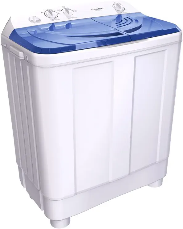 غسالة ملابس نصف أوتوماتيك تورنيدو، 12 كجم، 1200 لفة، أبيض × أزرق، TWH-Z12DNE-W(BL)