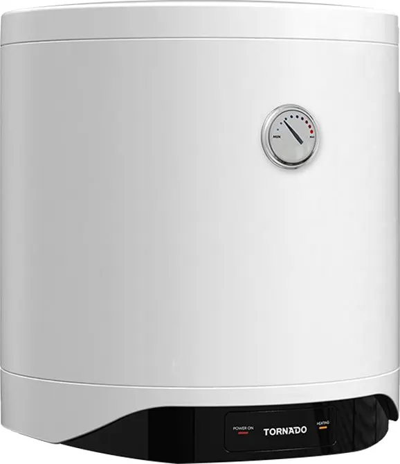 Tornado Electric Water Heater, 30 Liters, Indicator, Enamel, White, TEEN-30MW