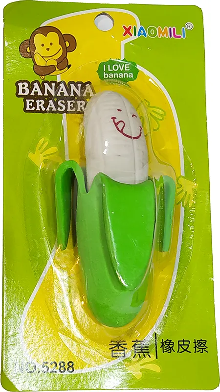 Xiomelli Eraser, Banana-shape, One Piece, Multicolor