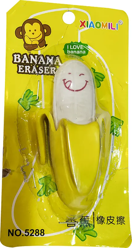Xiomelli Eraser, Banana-shape, One Piece, Multicolor