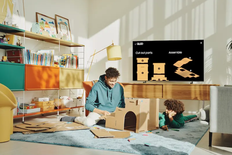 شاشة سامسونج، 75 بوصة، سمارت، QLED، دقة UHD 4K، موديل 75Q60BA