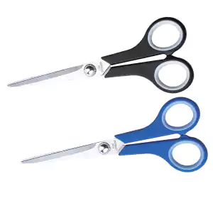 Deli Stainless Steel Scissors, Plastic Handle, 17.5 cm, Multiple Colors, E6003
