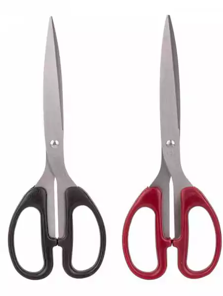 Deli Chinese Stainless Steel Scissors with Comfortable Plastic Handle, Size 21.0 cm, Multiple Colors E6010