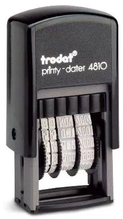 ماكينة ختم تروديت برنتي، مستطيلة، تاريخ انجليزي، أزرق 4810