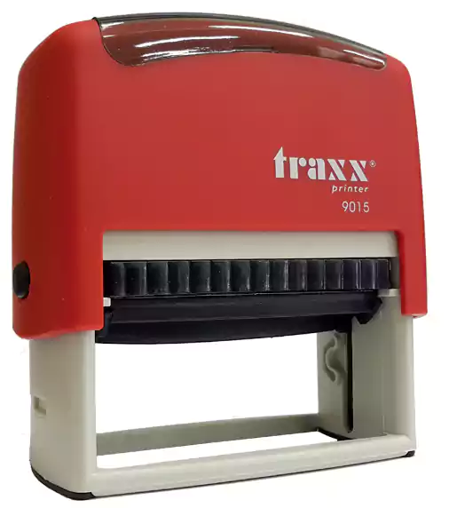 ختم نص بالحبر الذاتي من تراكس، 70*32 ملم،  لون أسود  9015