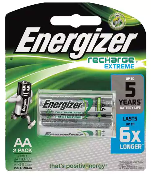 Energizer AA Alkaline batteries, Rechargeable, 2 Batteries