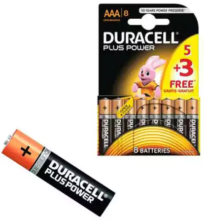 Duracell AAA alkaline batteries, Battery