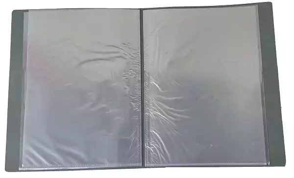 حامل اوراق A4 شفاف 40 جيب، رمادي