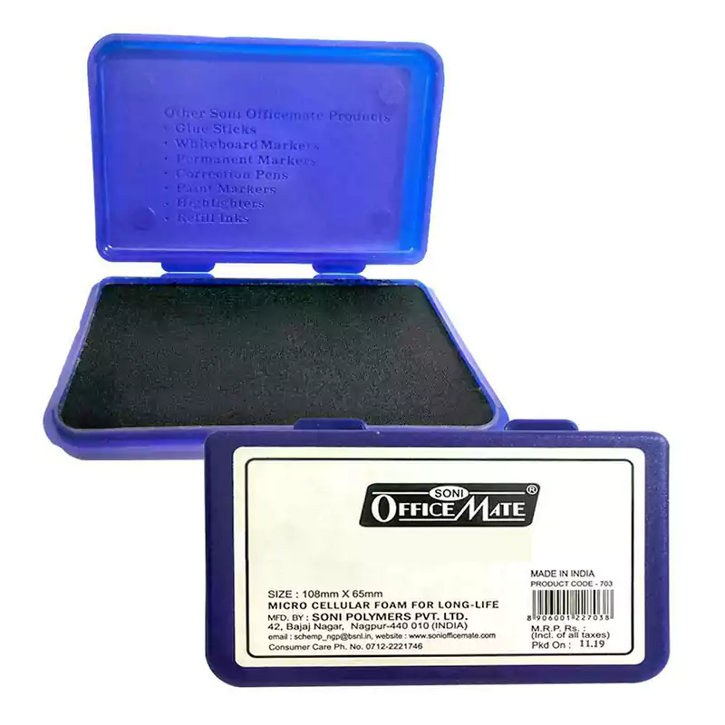 OFFICE MATE Ink For Stamp Pad 20ml - Blue