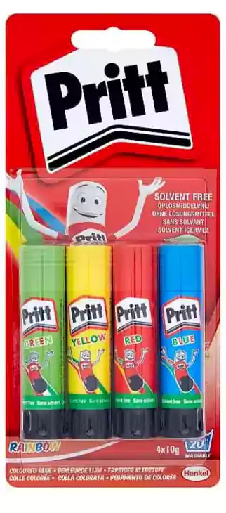 Card 4 Pieces Glue Colors Bert 10 gm