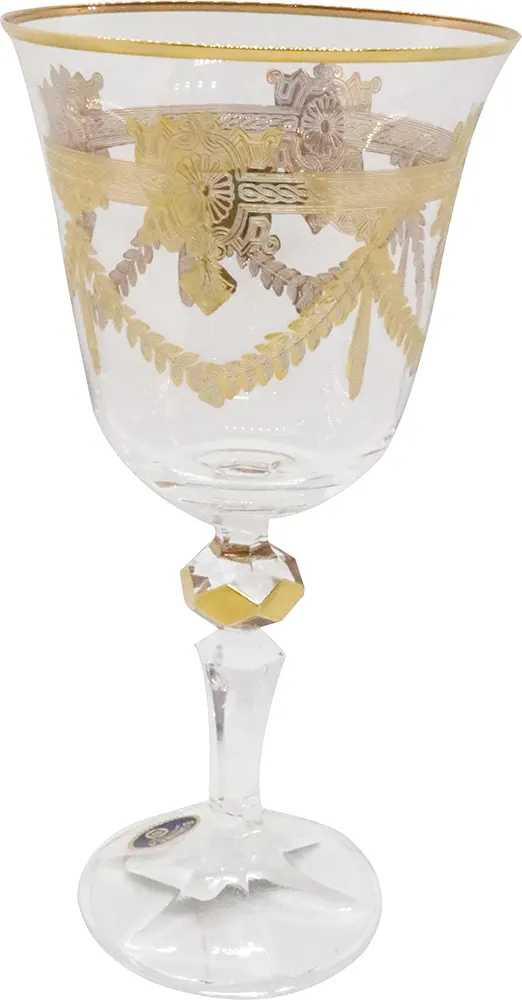 Laura Phantom Glasses Set, 6 Pieces - golden clear