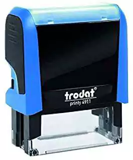 ماكينة ختم تروديت برنتي، مستطيلة، 4 أسطر، أزرق 4911