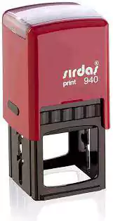 ماكينة ختم مستطيل ، أحمر 940