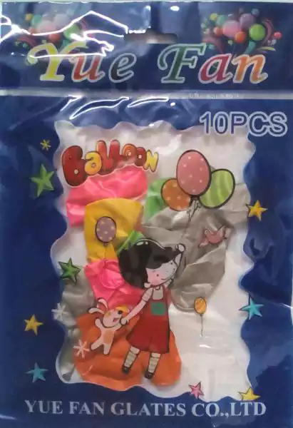 6bags of balloons small each bag with 10 balloons