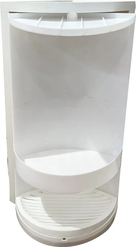 ركنة حمام بلاستيك 2 رف - أبيض