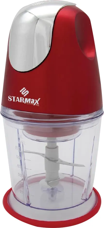 قطاعة خضار ستار ماكس، 400 وات، 2 سكين ستانليس، 750 مل، أحمر، SM-1013