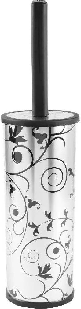 فرشاة تنظيف تواليت بلاستيك مع حامل من yailmaz - أسود