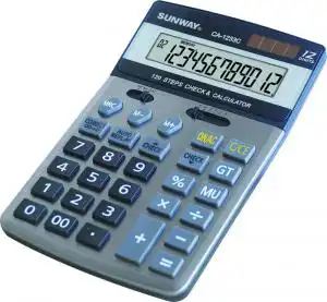 Sunway Desktop Calculator, 12 Digits, Grey, CA-1233C