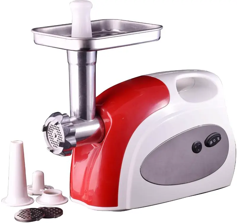 Flamngo meat grinder, 1500 watt, Stainless Discs, White × Black or Red