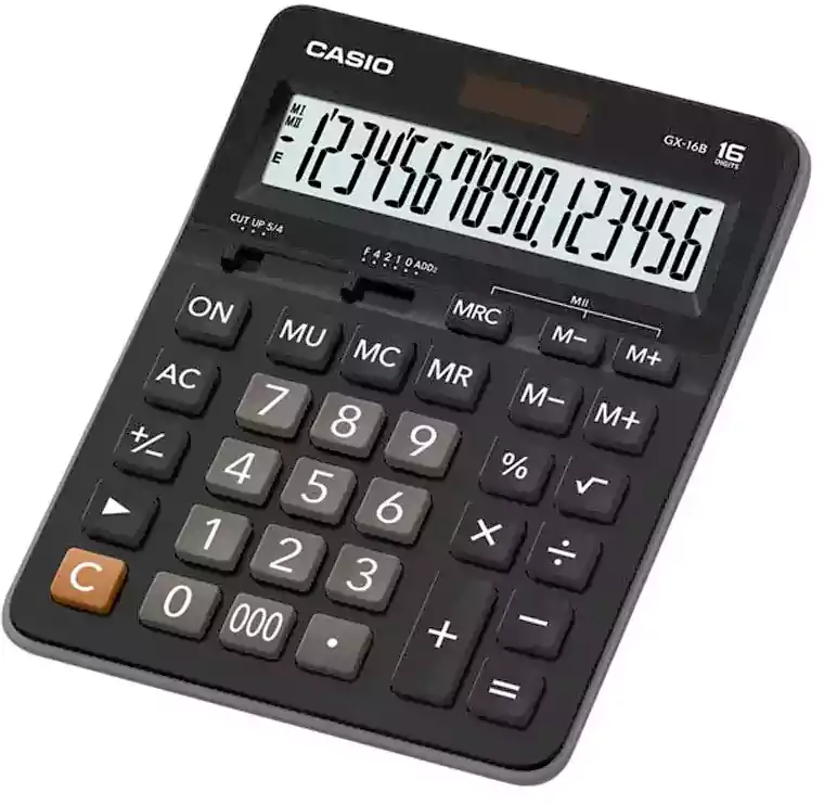Casio GX-16B Desktop Calculator, Black, 16 Digits