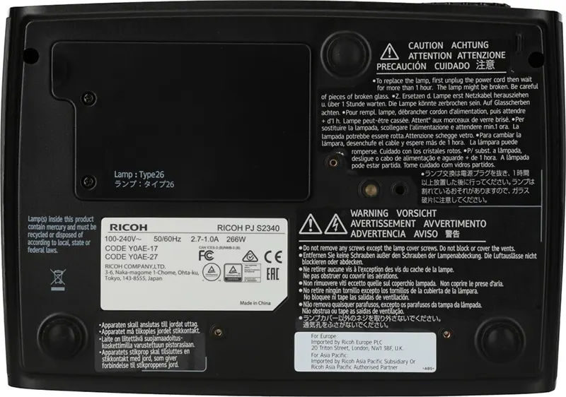 Projector RICOH, 3000 Lumen , 800x600 dpi, S2340