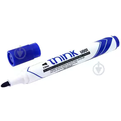 Deli Whiteboard Marker, Pointed Tip, 1 Piece, Blue U00130