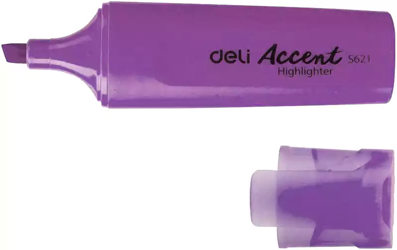 قلم هايلايتر ديلي فسفوري، بنفسجي، سن مشطوف