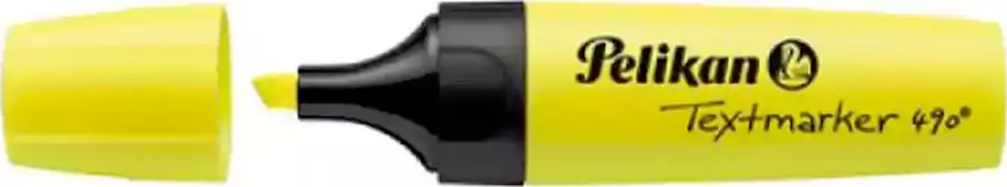 قلم هايلايتر بليكان فسفوري، أصفر، سن مشطوف