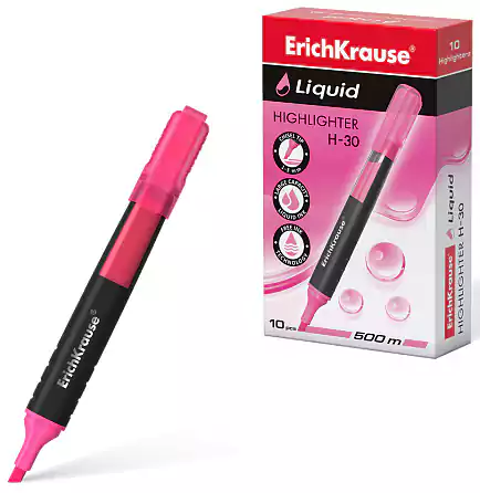 قلم هايلايتر إيرك كراوس فسفوري، فوشيا، سن مشطوف