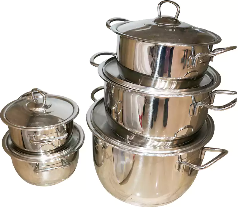 طقم حلل استيل كريستال زينوكس مقاس 28