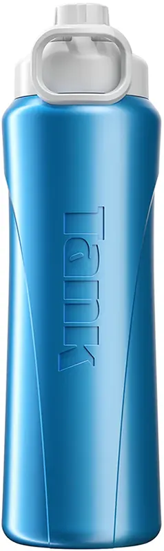 زجاجة مياه رياضية سوبر كول حافظة للحرارة من تانك، 1 لتر ، أزرق فاتح