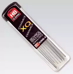 Dong-A HB pencil lead, 0.5 mm, 12 Leads, Grey