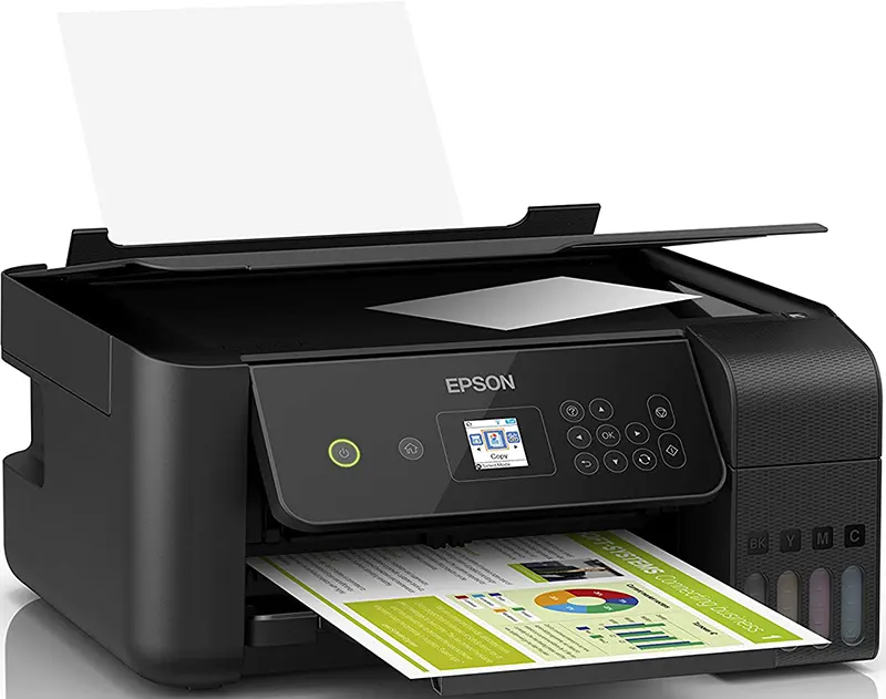 Epson EcoTank L3160 Color Inkjet Printer (Print - Scan - Copy - LCD), WI-FI, Black