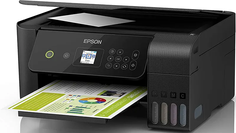 Epson EcoTank L3160 Color Inkjet Printer (Print - Scan - Copy - LCD), WI-FI, Black