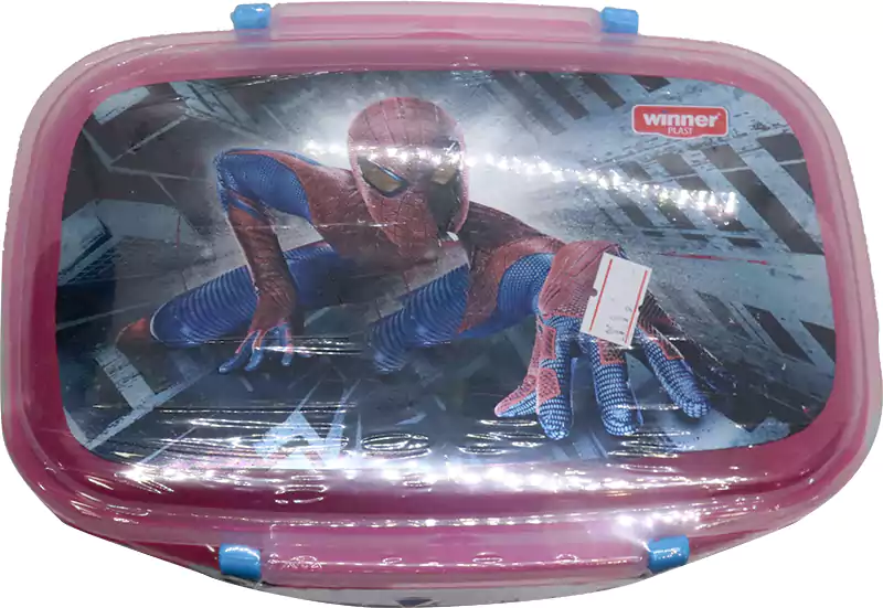 Lunch box from Winner Smart 1 piece suitable for children with a drawing of Spiderman - red
