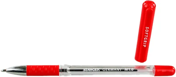 قلم حبر جاف ستانجر، 1 ملم، أحمر
