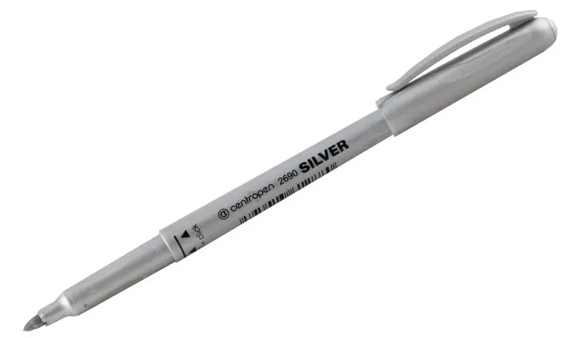 Centropen metallic Highlighter pen, Silver, Ordinary tip