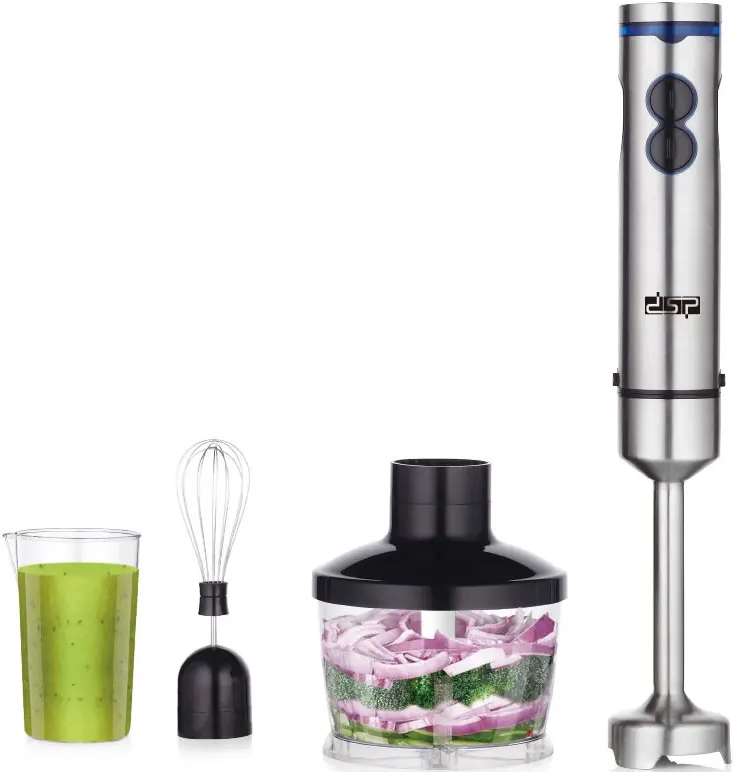 DSP Hand Blender, 700 Watt, 500 ml , with whisker and Chopper, Silver KM1040