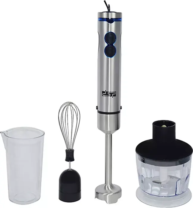 DSP Hand Blender, 700 Watt, 500 ml , with whisker and Chopper, Silver KM1040