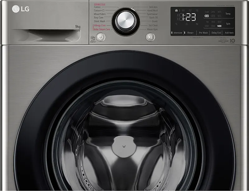 LG Vivace Front Loading Washing Machine, 9Kg, inverter, Silver, F4R3VYG6P