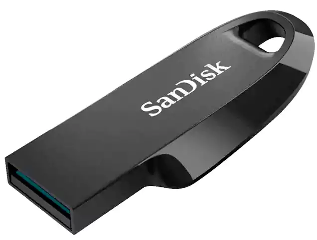 فلاش ميموري سانديسك Ultra Curve، بسعة 512 جيجابايت، USB 3.2، أسود، SDCZ550-512G-G46